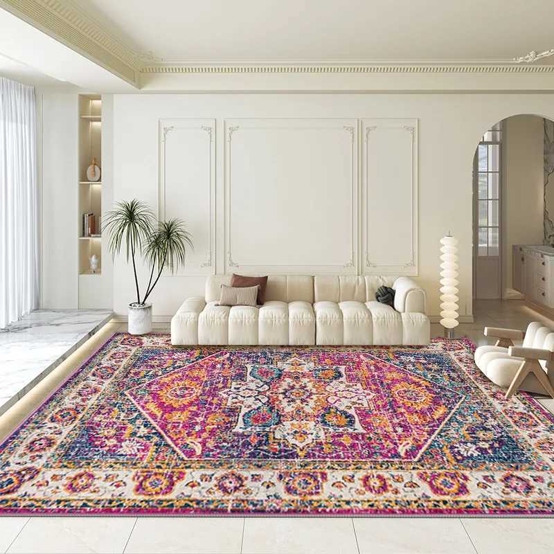 VIKAMA Persian Living Room Large area Crystal velvet carpet Bohemian style bedroom sofa Cloakroom Hotel Homestaynon-slip carpet L251119