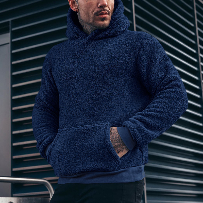 Mens Camouflage Sherpa Sportswear Fashion Pullover Wool Hoodie Mens Hoodie 241017