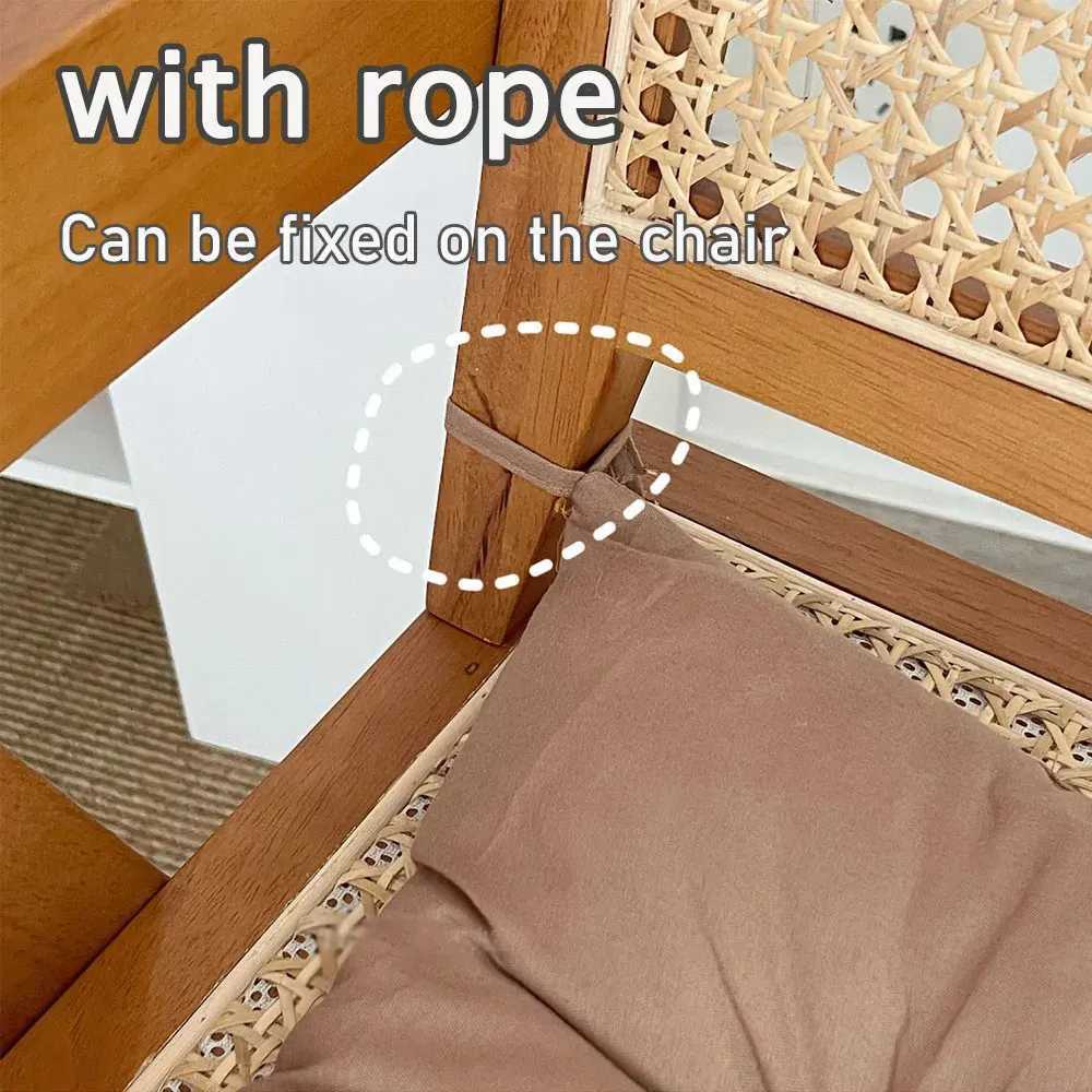 Linen Cushion Pearl Cotton Square Stool Backrest Home Office Computer Chair Protective Mat Seat Pad Buttocks Chair MatM251119
