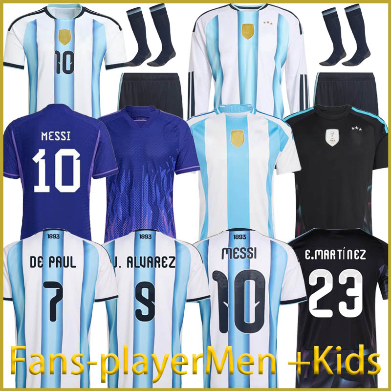 26 27 ARGENtiNA SoccerJerseys MESSIS DE PAUL J.ALUAREZ 2026 ArgentiNa DYBALA DI MARIA MARTINEZ football shirt home away Player Men Women Football Shirt Kids kit