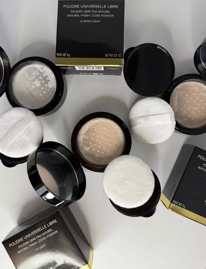 3 colors Face Powder 6g POUDRE UNIVERSELLE LIBRE NATURAL FINISH LOOSE POWDER light# rosy light# Mediun Light# Natural Loose Powder