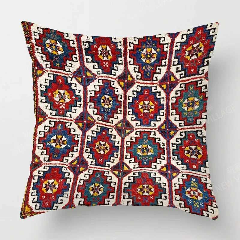 Bohemian floral pattern throw cover with short plush print for living room sofa decoration cushion cover coversM251119