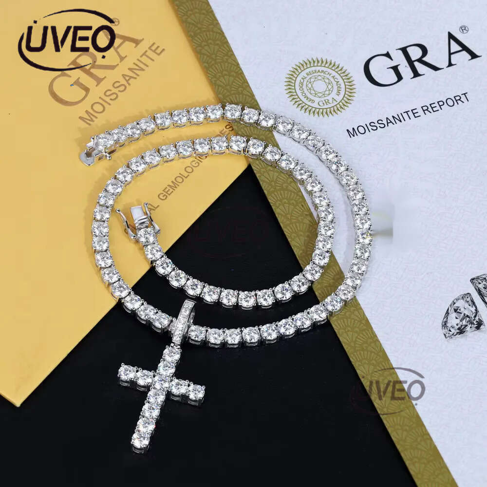 Hip Hop Dias Custom Necklace D VVS Moissanite Pendant With Women Men