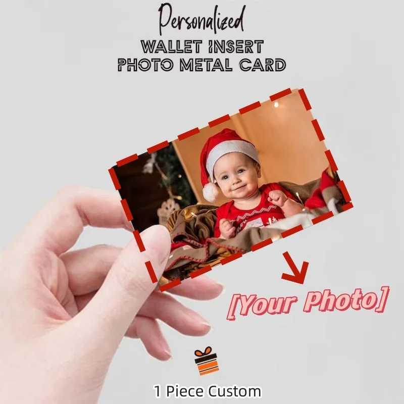Customized Photo Wallet Card Text VIP Metal Card Personalized Aluminum Sheet Thin Design Picture Business Waterproof Card Gift G251119