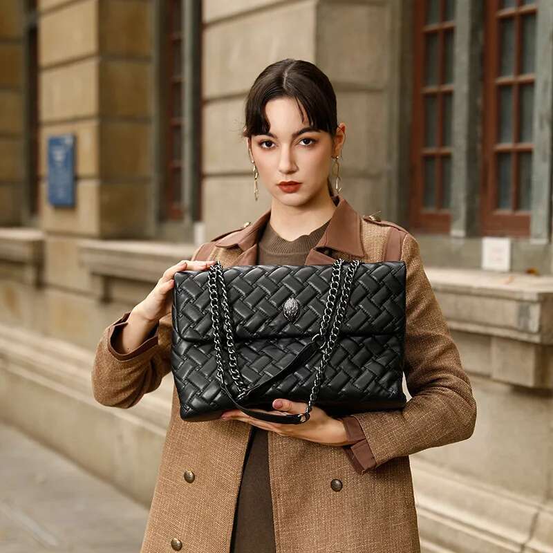 2024 New Trendy Women's with Herringbone Chain Crossbody Eagle Head, Shoulder Bag, and Large Bag