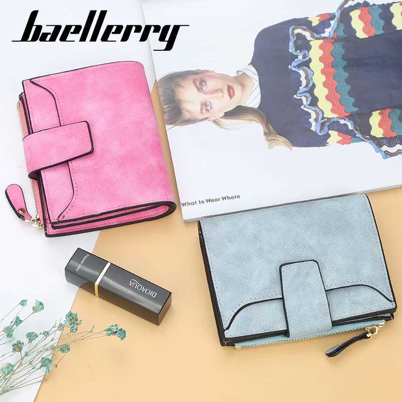 New Short Womens Wallet Card Holder with Zipper Coin Pocket Female Purse Photo Holder Simple Design for GirlsT251119