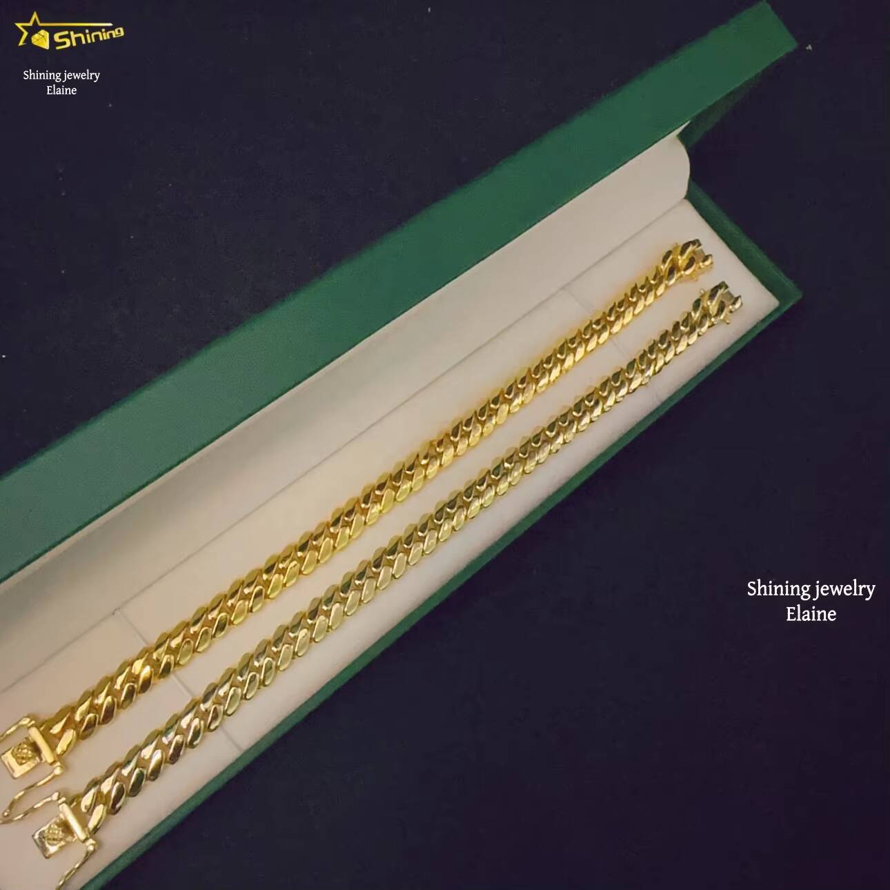 VVS Moissanite Diamond 925 Sterling Silver Iced Out Moissanite Hip Hop Fashion Jewelry Miami 8MM Cuban Link Chain Necklace