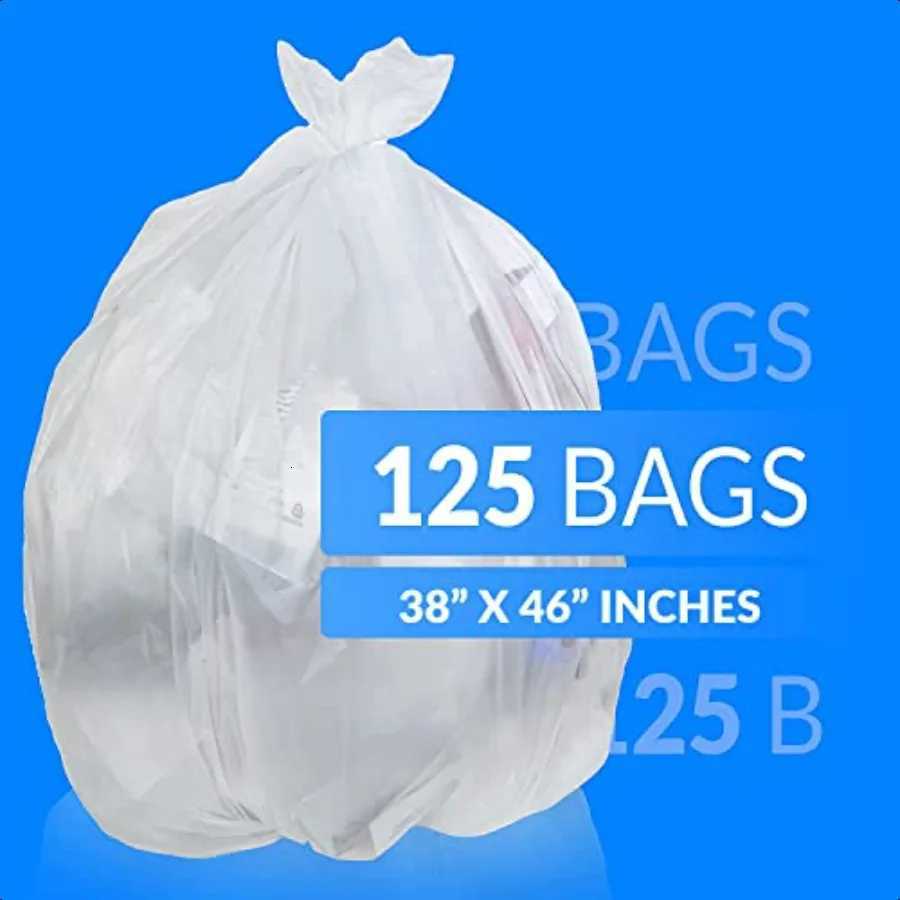 erValue 4045 Gallon Trash Bags Heavy Duty 125 Trash Bags er Sizeable for Serious Garbage Cleanup Clear C251119