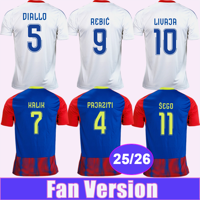 25 26 Hajduk Split Mens Soccer Jerseys DIALLO LIVAJA REBIC KALIK HUGO PUKSTAS KROVINOVIC Home Away Football Shirts