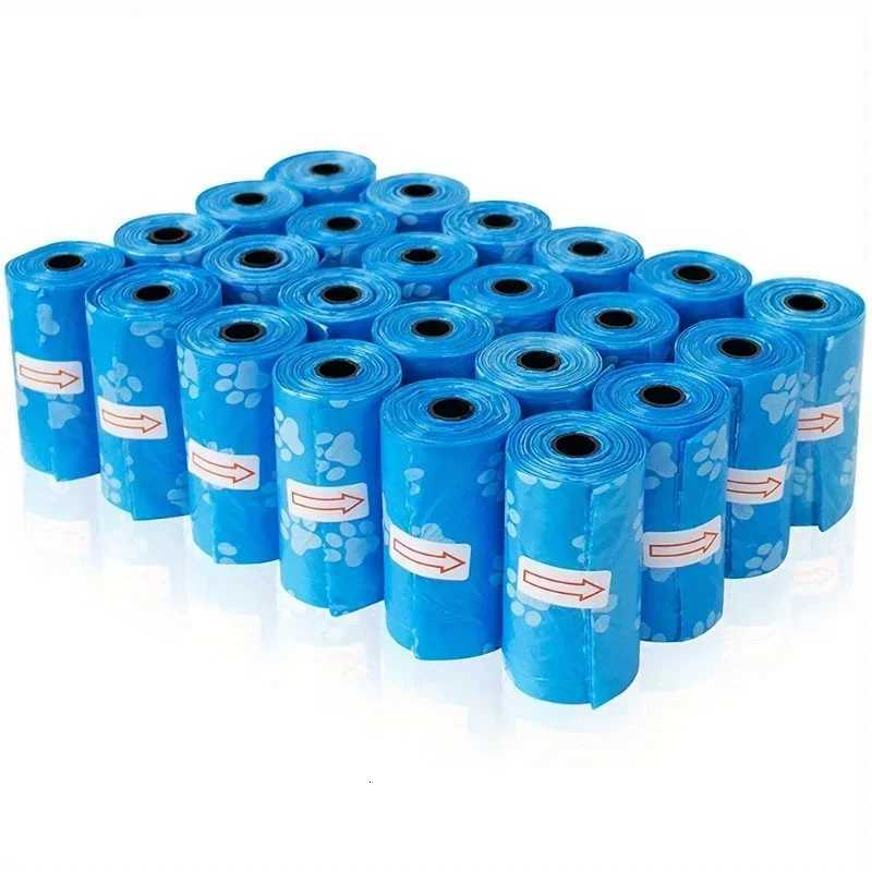 Assorted Color Leak-Proof Dog Waste Bags Refill - Dogs Litter Housebreaking Essentials with Leash Clip Bone Bag Dispenser C251119