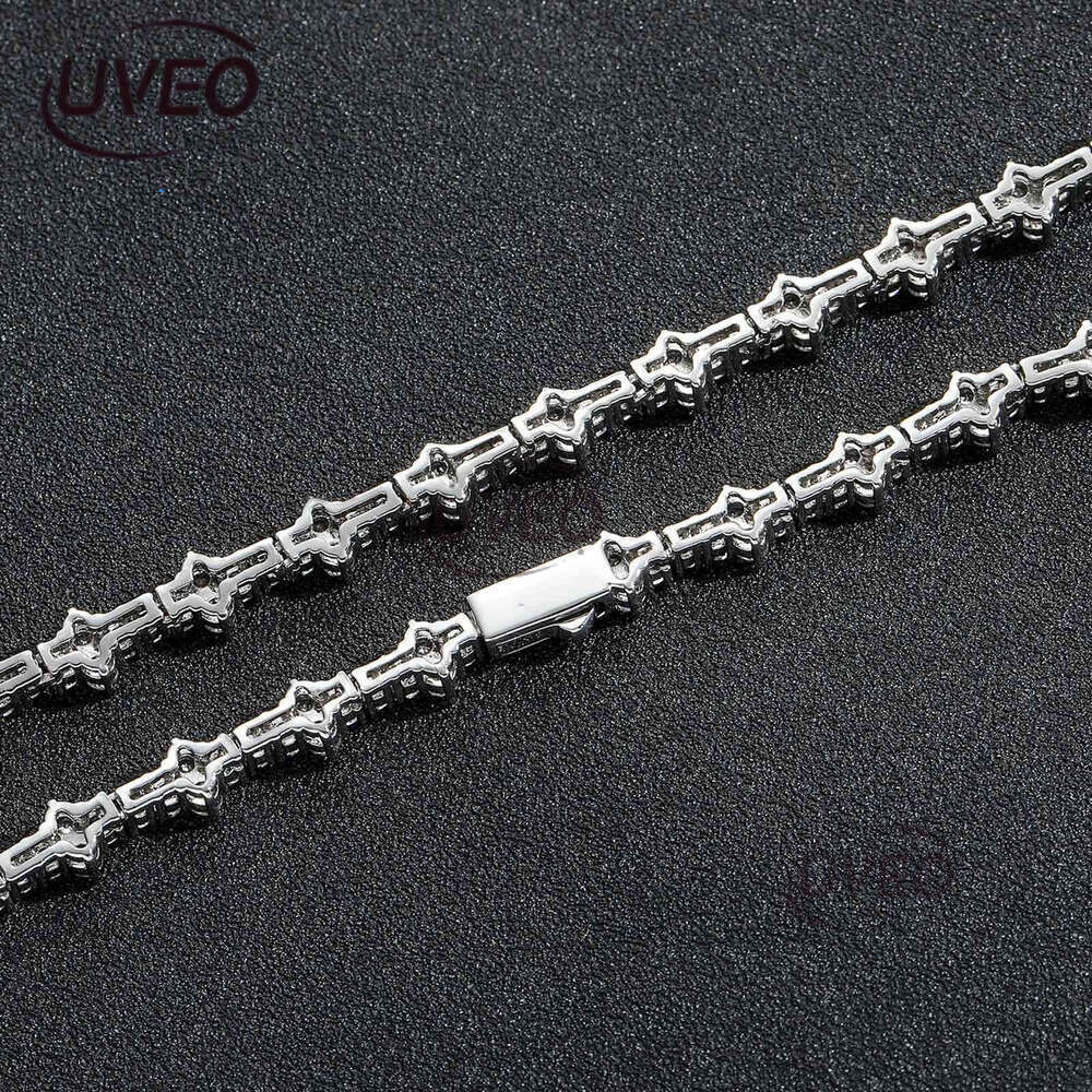 Luxury men's and women's Hip Hop Ice Boutique Jewelry Lab Diamond S925 Silver Vvs Tennis Chain Necklace bracelet Free delivery