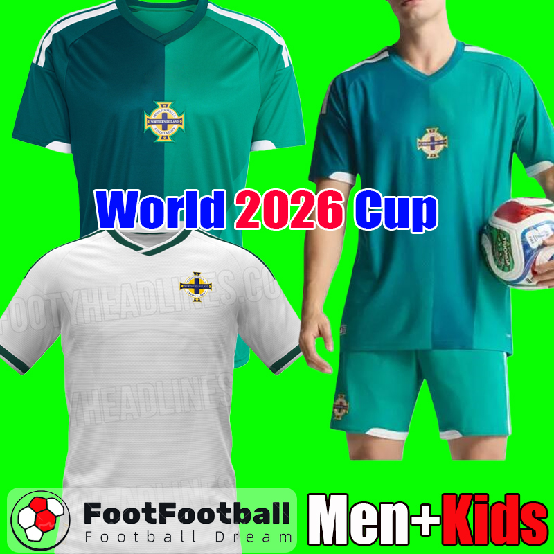 S-4XL 2026 Northern Ireland Soccer Jerseys 2025 2026 Football Shirt Camisetas de Futbol men Kids Kit uniforms set tops
