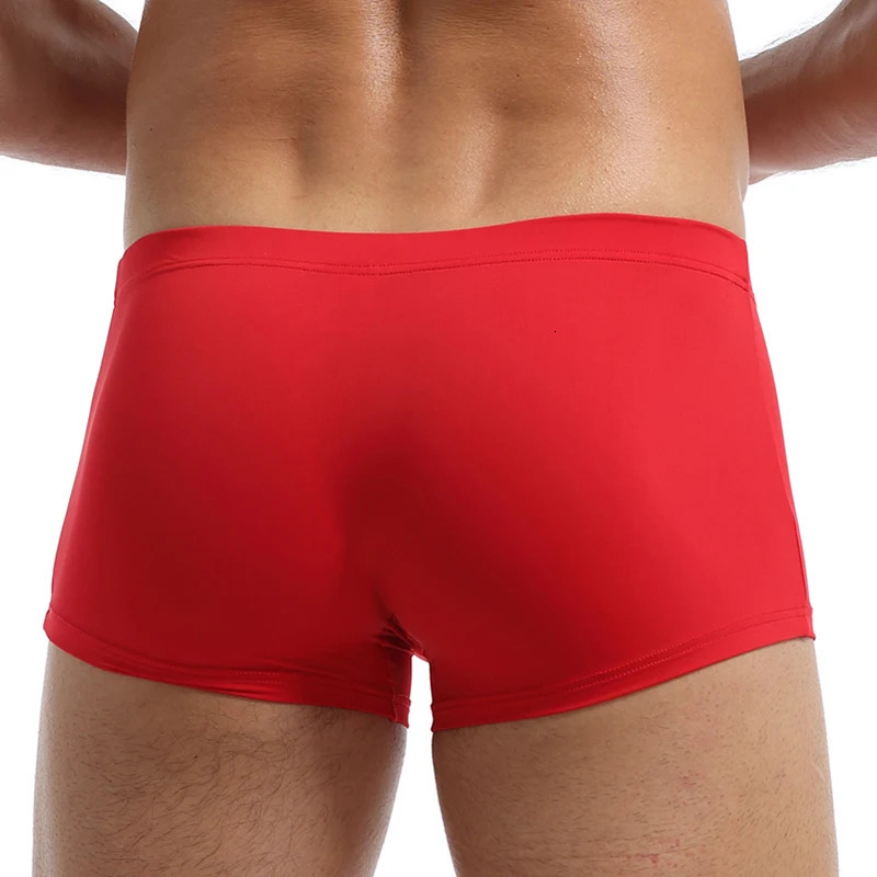 Mens Ice Silk Boxing Breathable Underwear Ultra Thin Shorts Sexy 250417