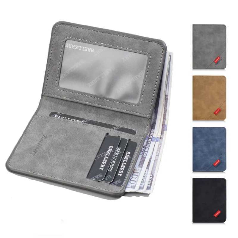 New MenS Short Wallet Multi-Functional Matte Two-Fold Money Clip Simple Multi-Slot Card HolderT251119