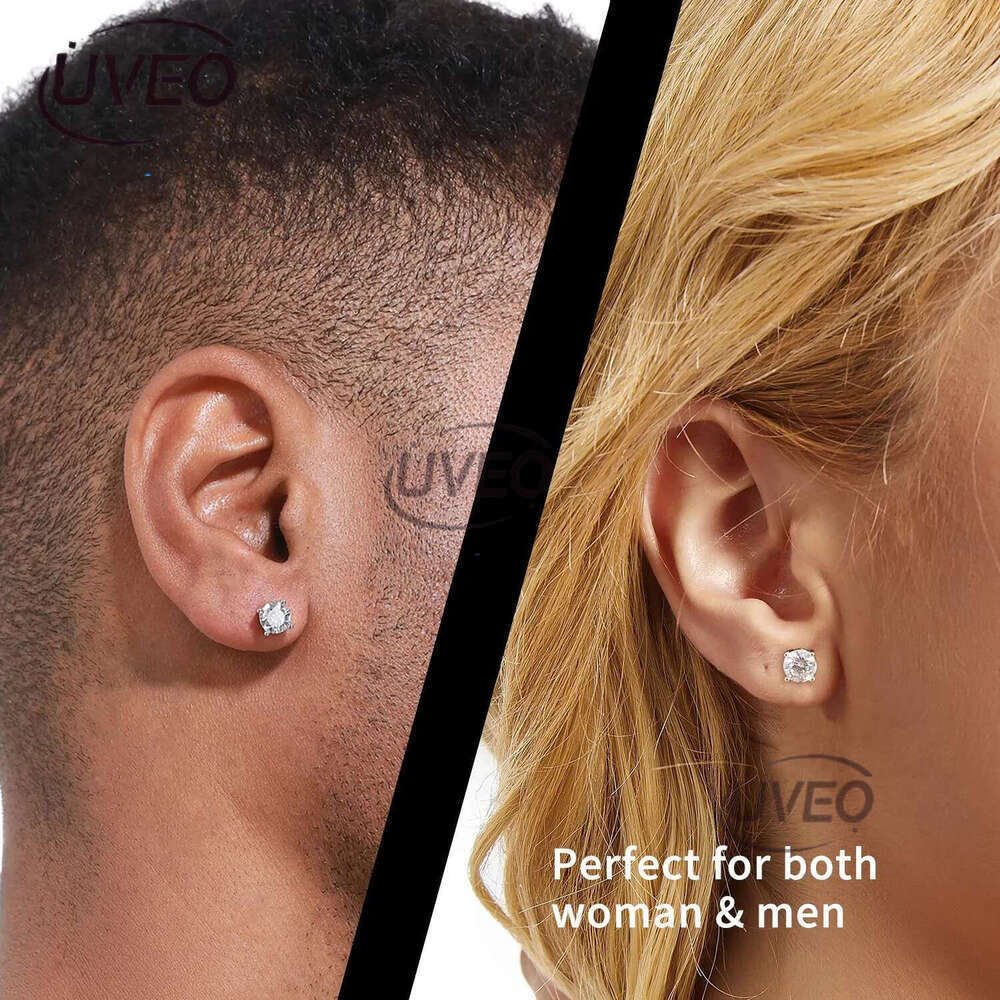 stud designer for women men solid sterg sier pass dia tester with certificate VVS1 D color moissanite earrings jewelry woman gift