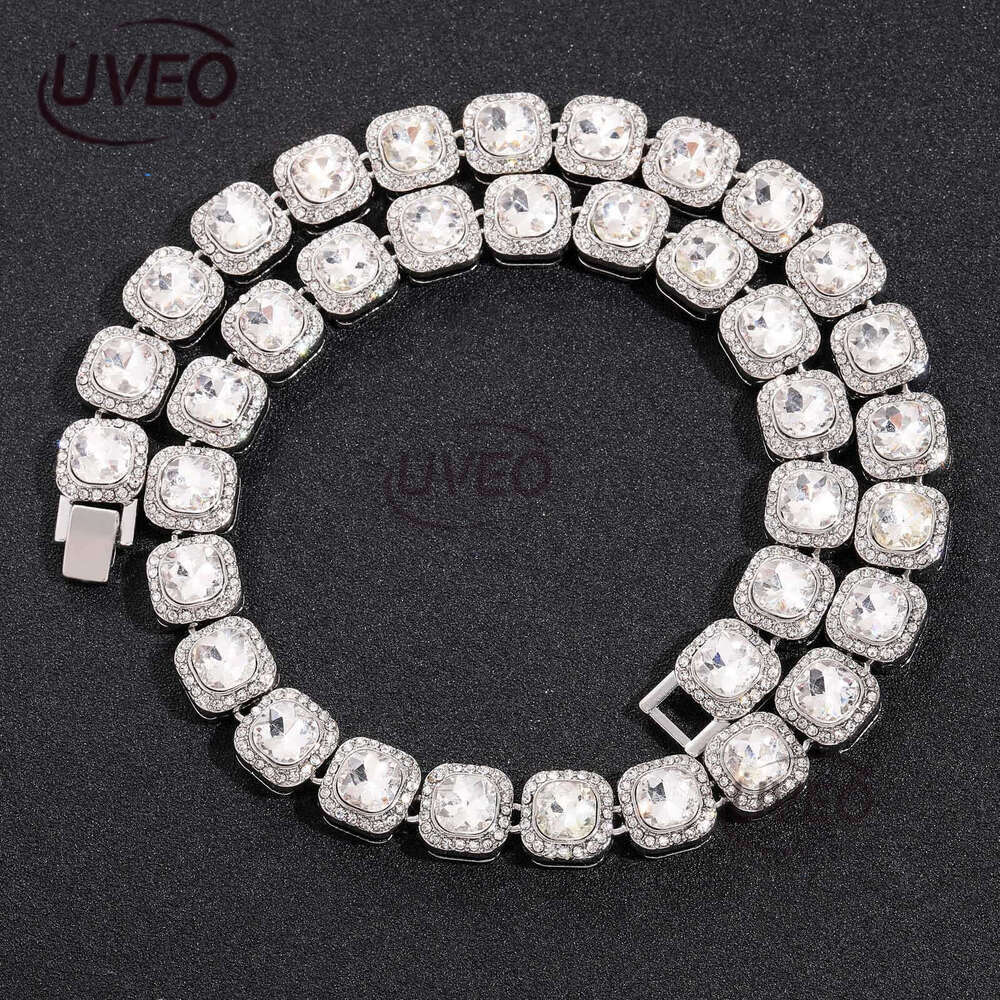 Luxury designer Hip Hop 13mm Choker Set with Cuban Chain Hip Hop Ice Out VVS Moissanite Necklace Bracelet with free shipping