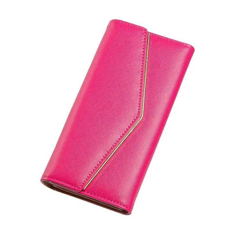 Women Envelope Style Tri-fold Wallet Solid Color Credit Card Holder Coin Money Purse Phone HandbagW251119