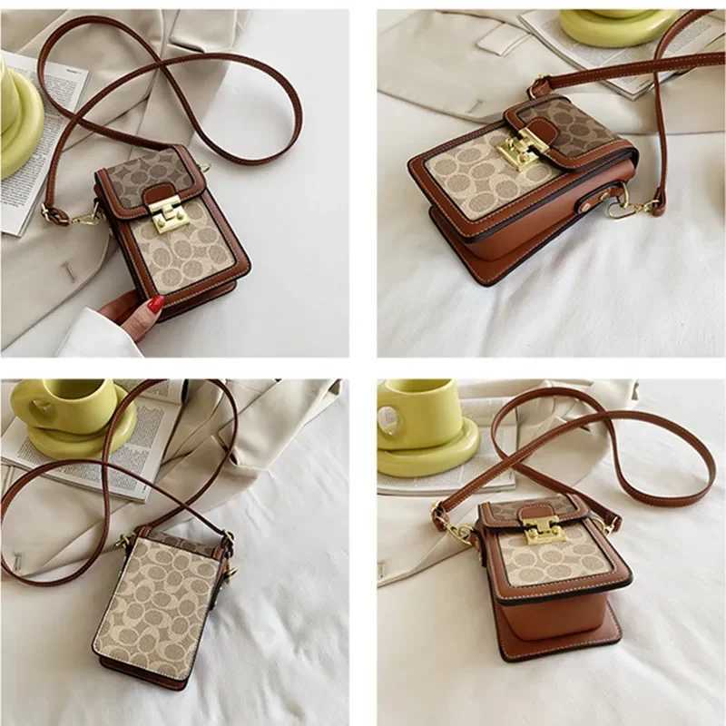 Womens Luxury Shoulder Bag 2025 New Fashionable Color Contrasting Mobile Phone Bag Ins Versatile and Stylish Crossbody BagW251119