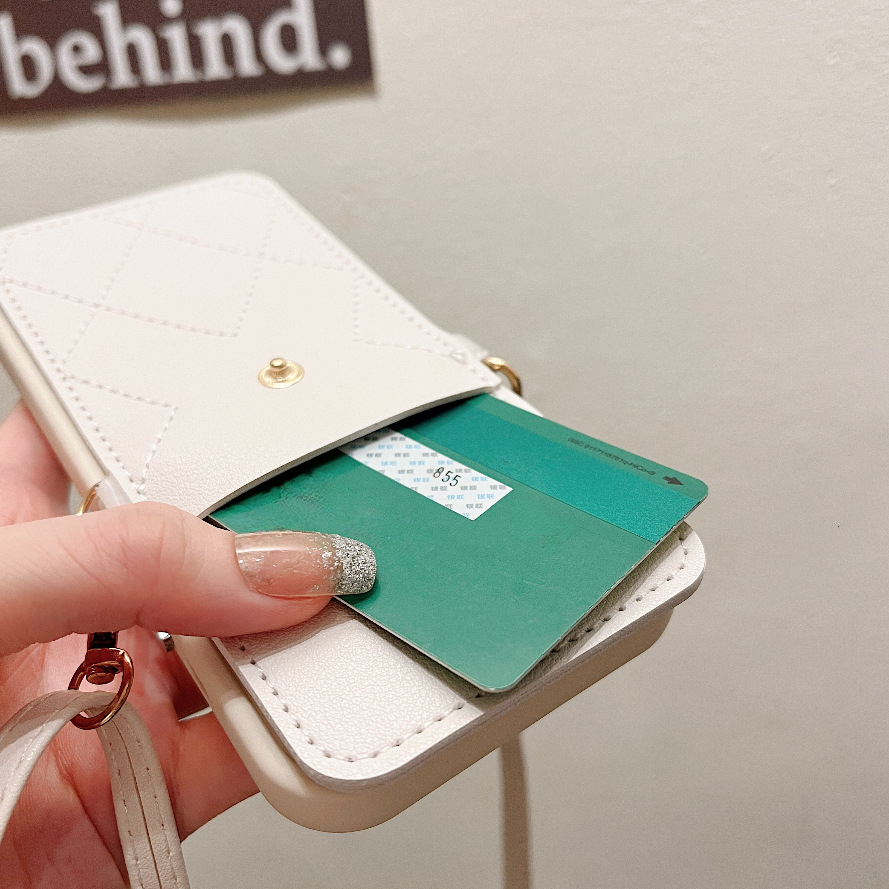 Camellia Card Holder Phone Case Compatible with iPhone 17/16 Pro Max Crossbody Strap Fashion Soft Protective Case iPhone 15/14