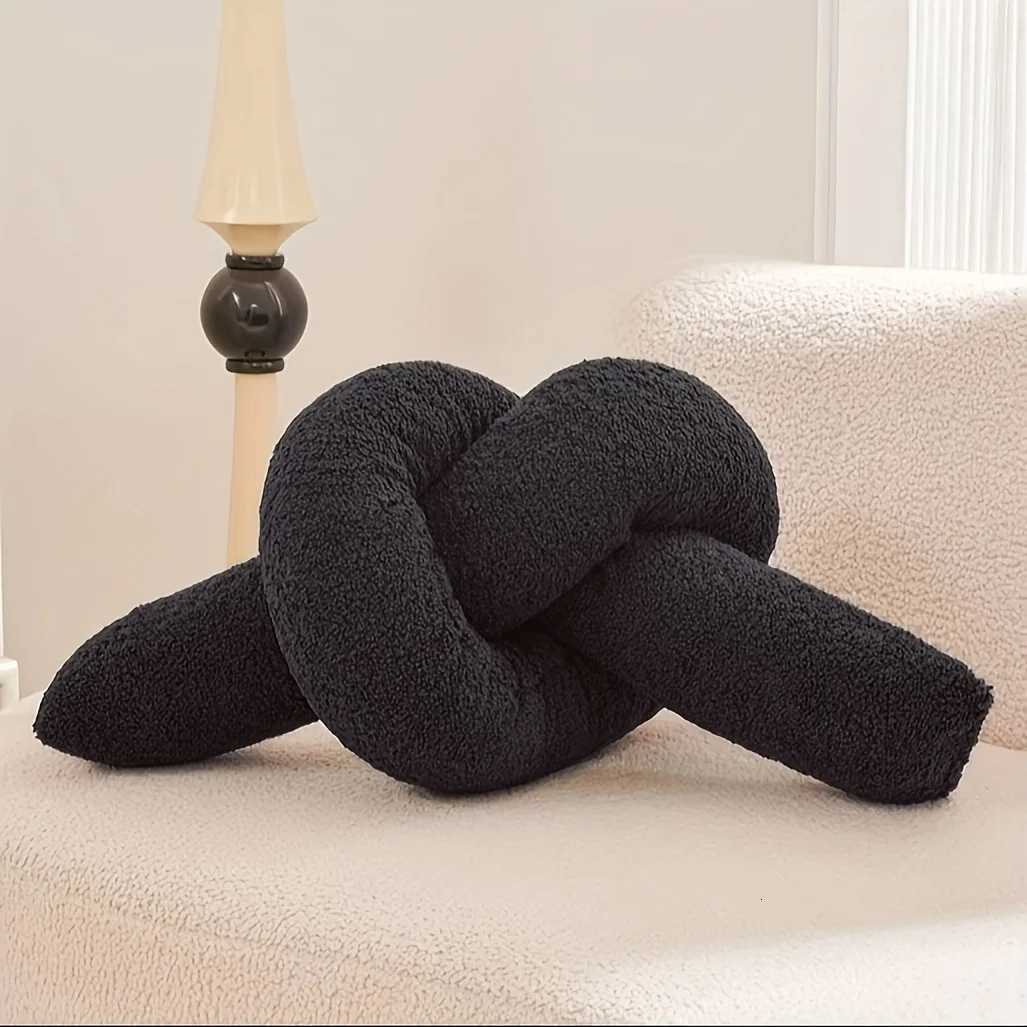 1pc Knot Long Shaped Soft Knot Plush Cushion Home Decoration Throw s for Sofa Bedroom Car Office GiftM251119