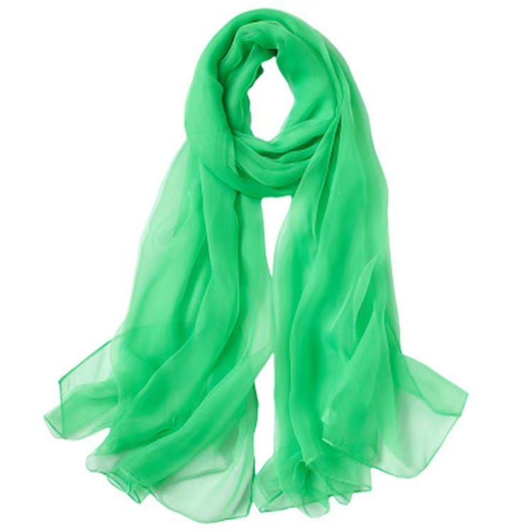 K441 High-grade pure color ice silk scarf women's sun protection shawl long large beach towel travel dual-purpose silk scarf scarf wholesale