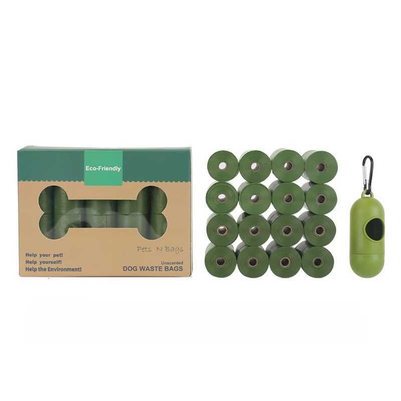 Rolls Pet Dog Poop Bags Biodegradable Compostable Eco Friendly Dog Waste Bags Dispenser Outdoor Degradable Dog Excrement Bags C251119