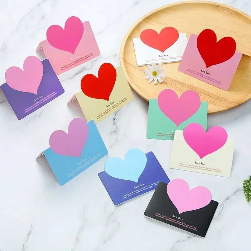 40Pcs Romantic LOVE Heart Postcard Greeting Card Valentines Day Gift Card Wedding Invitations Card Thank You Message Cards G251119