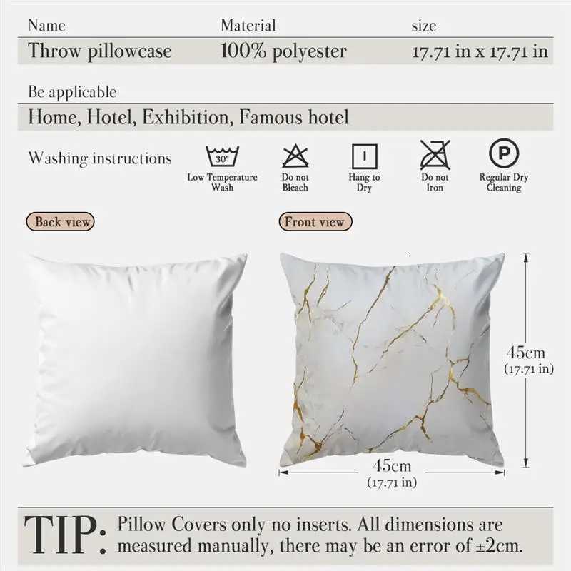 Black White Marble Cushion Cover Decorative case Sofa Cushion Cases Decoration For Home Seat Decor CoverM251119