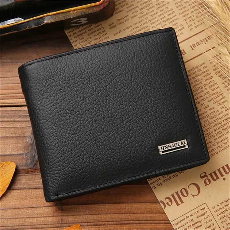 Vintage Short Men Wallets Genuine Leather Credit Card Holder Waterproof Men Purse Classic Coin Pocket Black Male WalletT251119