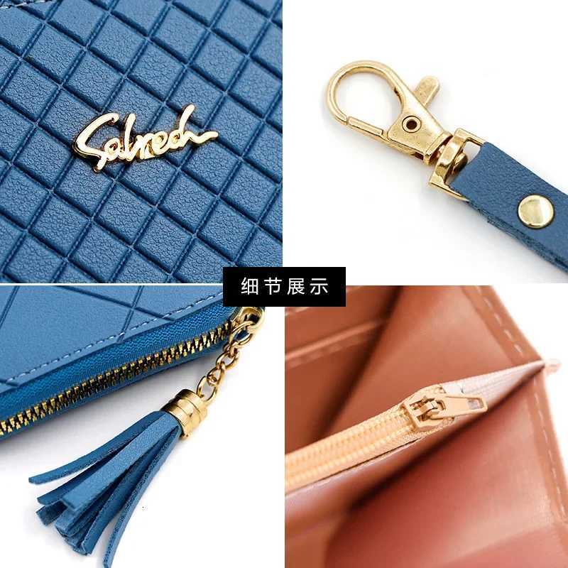 Zipper Money Coin Purse Women Card Holder Long PU Leather Clutch Wallet Large Capacity Lady Wristlet Phone HandBags Money PocketT251119