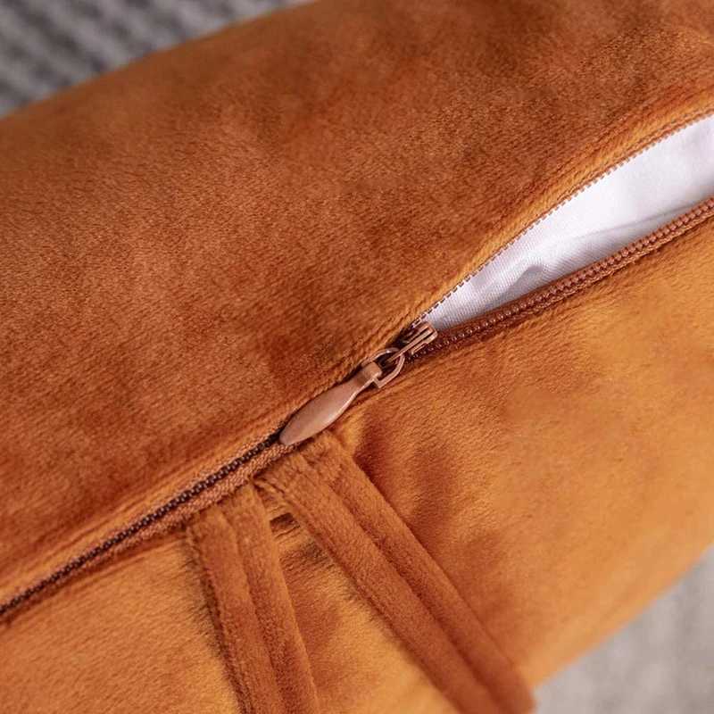 Velvet Throw Covers Modern Decorative Couch Throws Square Soft Cozy Gift cases Halloween Home Decor Orange YellowM251119