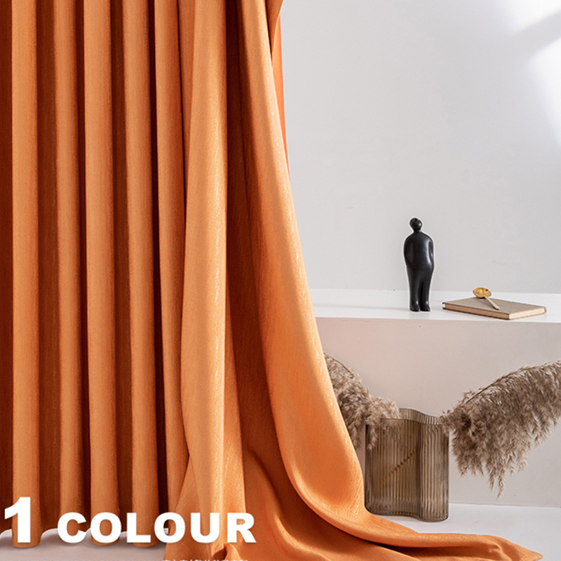 T0196 high temperature setting waterproof, anti-fouling and anti-mildew three-proof high-precision jacquard curtain light luxury living room bedroom