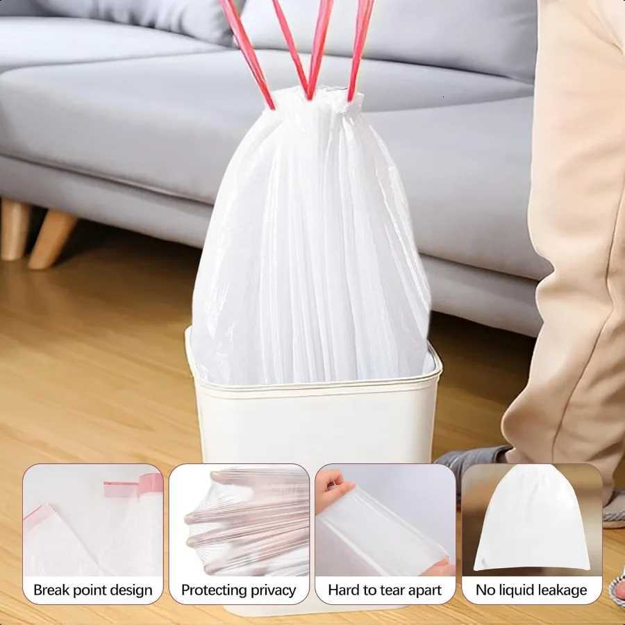 8 Gallon Plastic Trash Bags 120 Count Black Drawstring Thick Garbage Bags for Office Kitchen Home 2206 x 2561 White 8 C251119