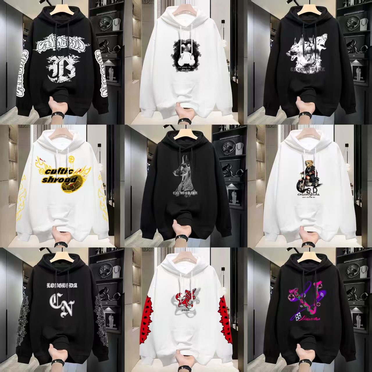 Designer Mens Hoodie Sweatshirts Luxury Brand Casual Memorie Collection Hoodie Grunge Streetwear Sweatshirt Women Top Goth Oversized Men Clothing S-5XL