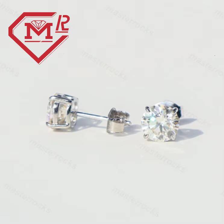 Factory Wholesale Earrings Iced Out Elegant Design 925 SilverHiphop Jewelry Moissanite Earrings