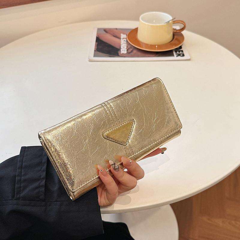 New long three fold multi card slot banknote wallet unisex large capacity wallet