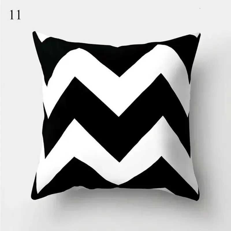 Black and white geometric cushion cover case home decoration suitable for bedroom sofa carM251119