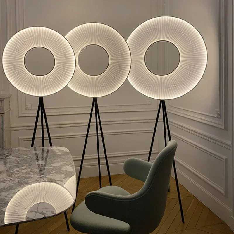 Minimalist Decorative Art Floor Lamp Nordic Fabric Pleated Bedside Lamp Living Room Sofa Corner Home Floor Lamp M251119
