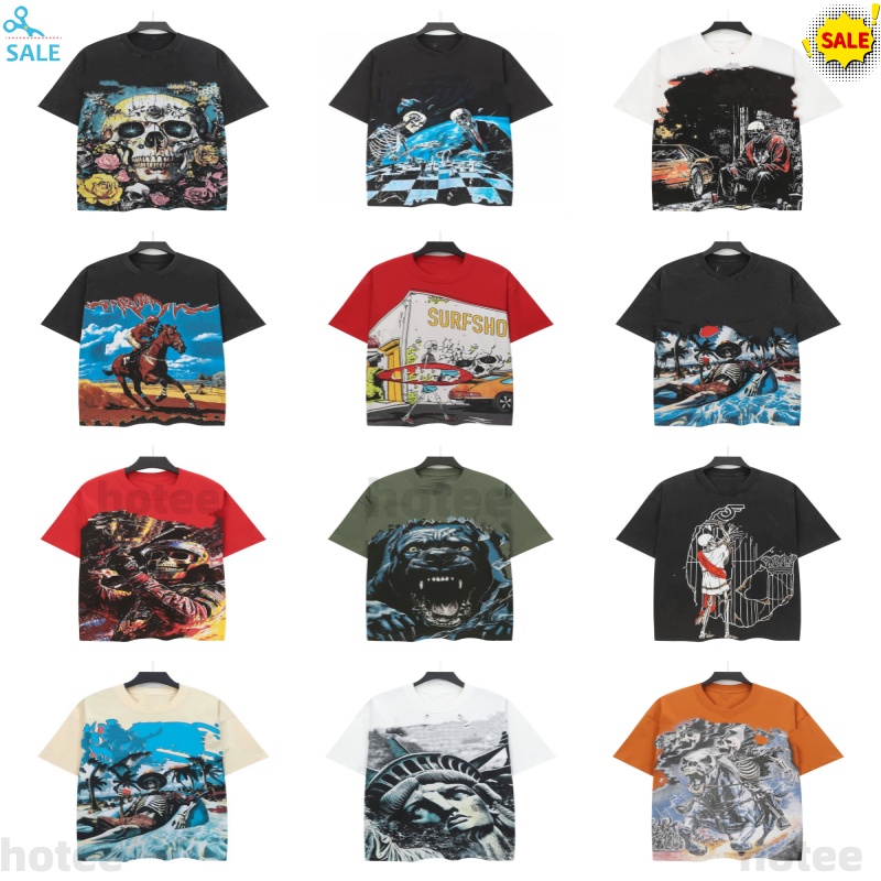 Mens T-shirt Designer t shirt short sleeve beach hipster fabric Stree printing Men Women street High Quality Hip Hop Fashion washed black tee S-XL