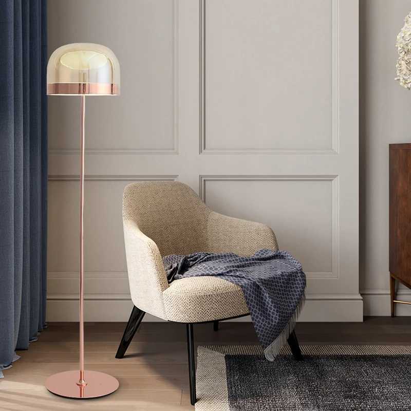 Postmodern Light Glass Floor Lamps For Living Room Designer Model Room Modern Decorative Bedside Table Lamps LED M251119