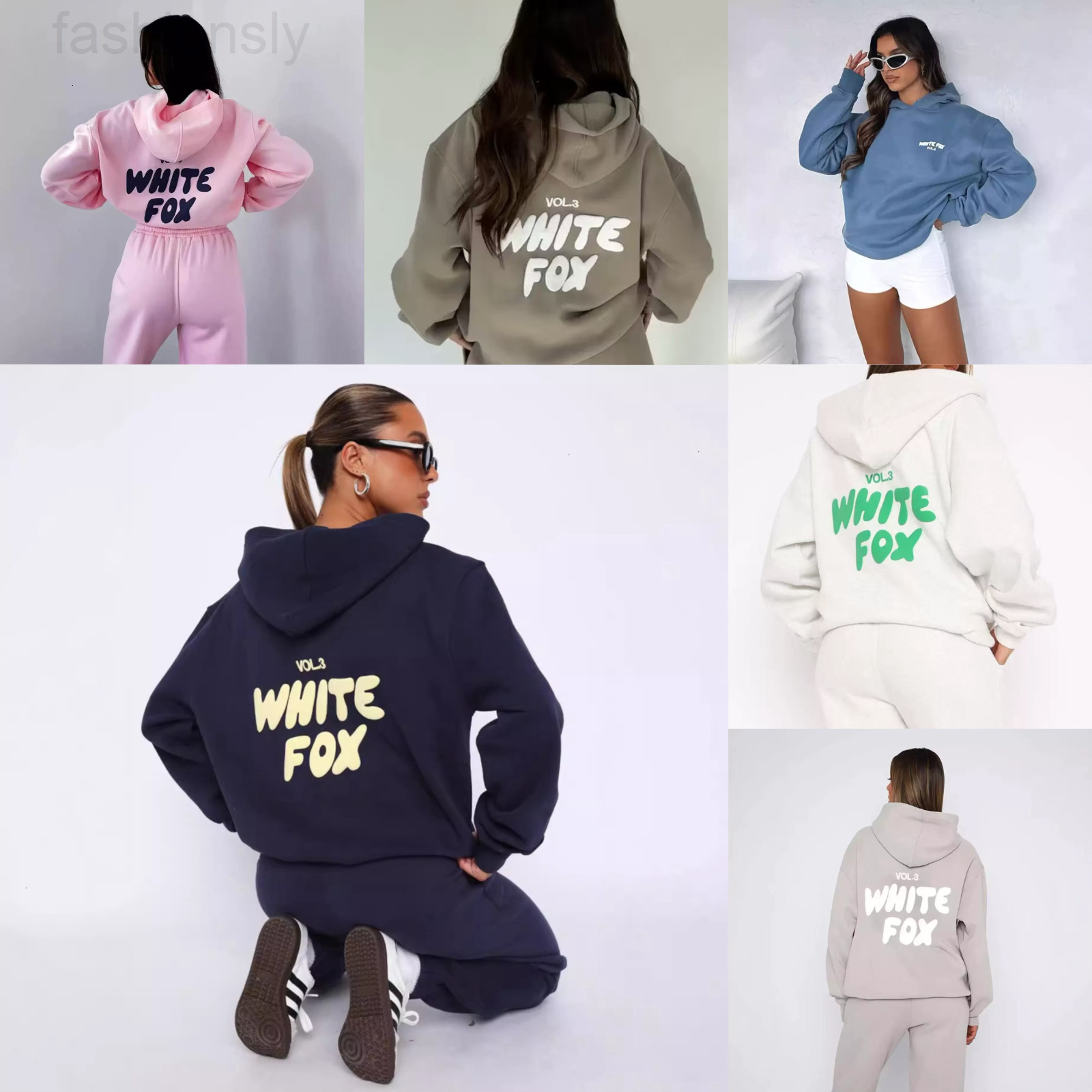 Designer White Foxset Hoodie Ze Foam Printed Hooded Sweatshirt Sweatshirts Top Tracksuit Women 2026 Fashion