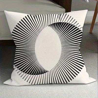 Home Decor Abstract Black and White Geometric Covers Pattern Cushion Cover Suitable for Sofa Bedroom Car CoverM251119