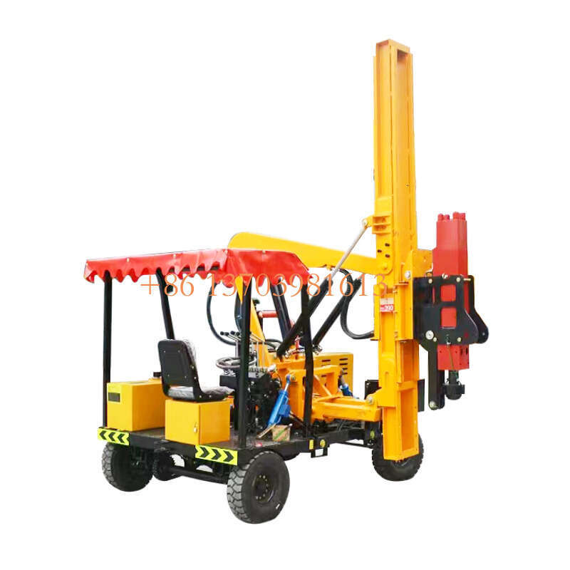 Heavy-Duty Guardrail Pile Driver for W-Beam & Thrie-Beam Rails