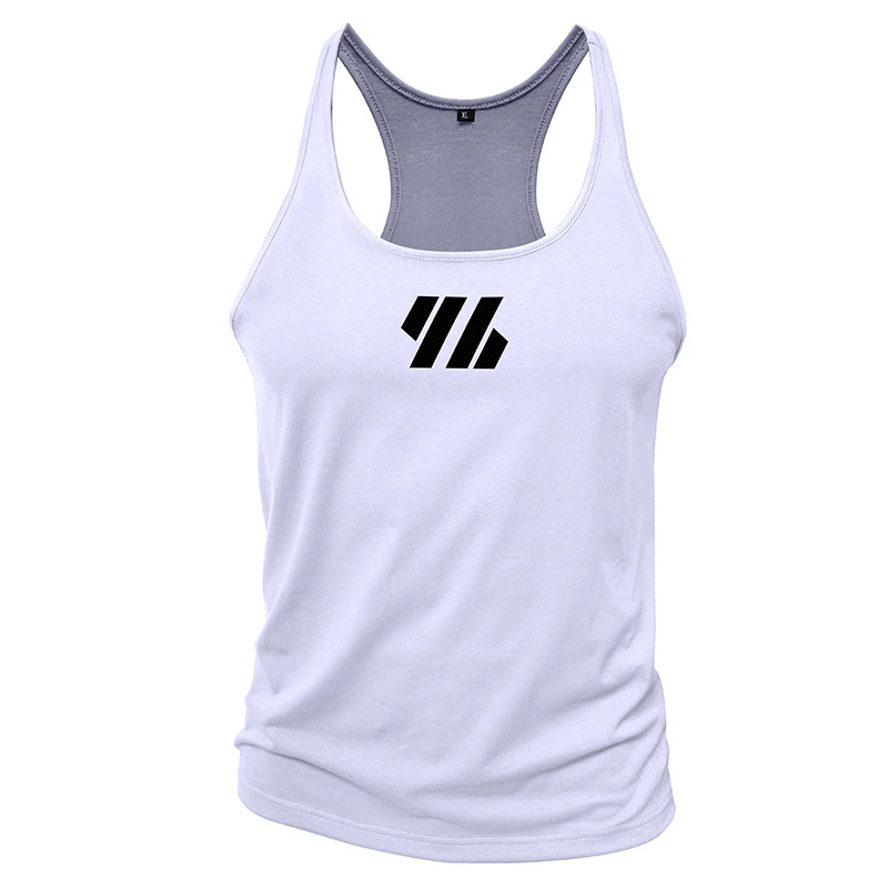 6 Color Running Training Tank Tops Summer Sleeveless Shirt T-Shirts Men's Printed Casual Vest Loose Fitness Sports Top Jogging Tees XXL