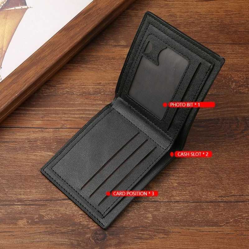 New in 1pc Mens Wallet Short Money Clip Business Casual Horizontal PU Leather Clip Fashion Large Capacity Soft Leather WalletT251119