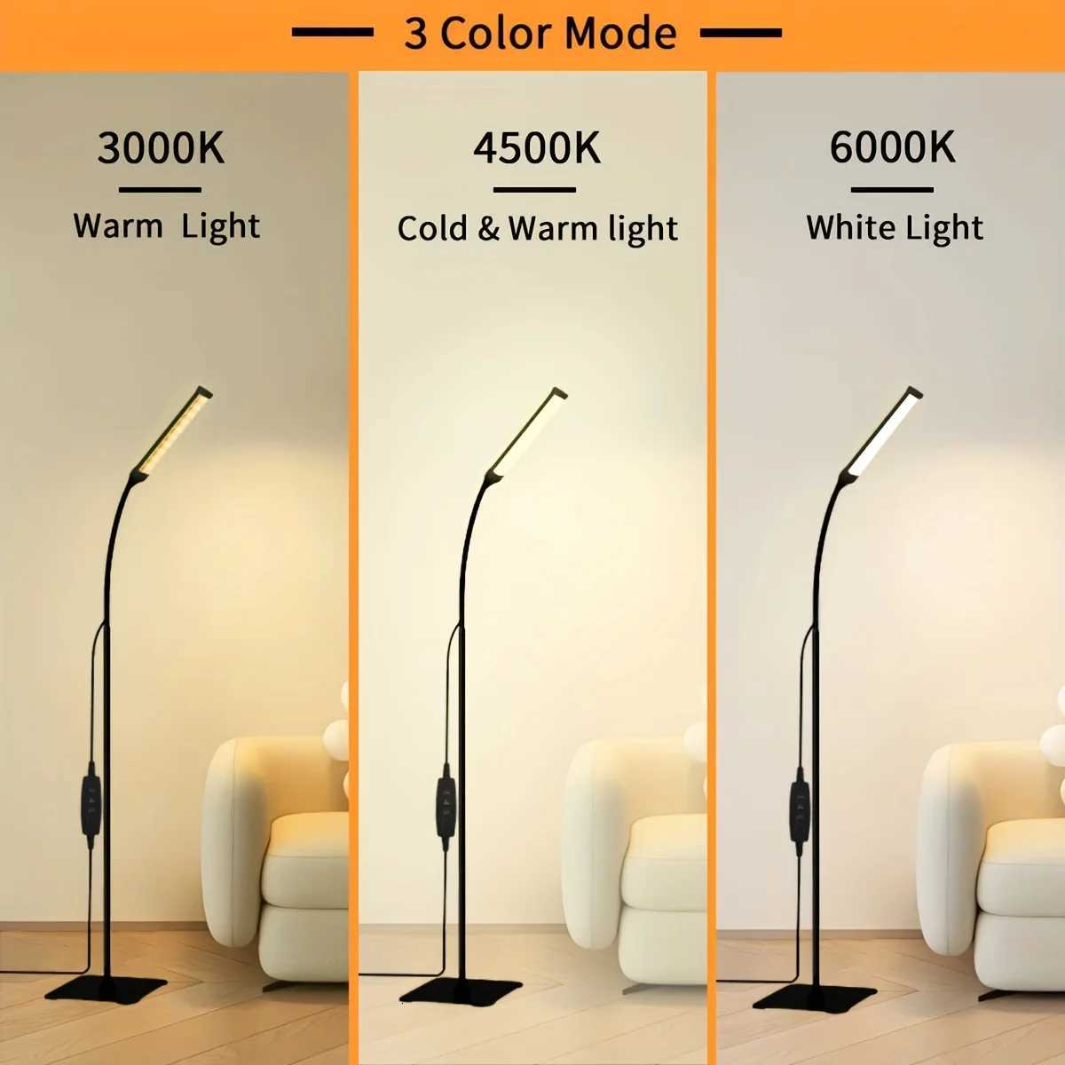 Long table lamp powered by USB 3 color modes available adjustable height and brightness for living room bedroom and study room M251119