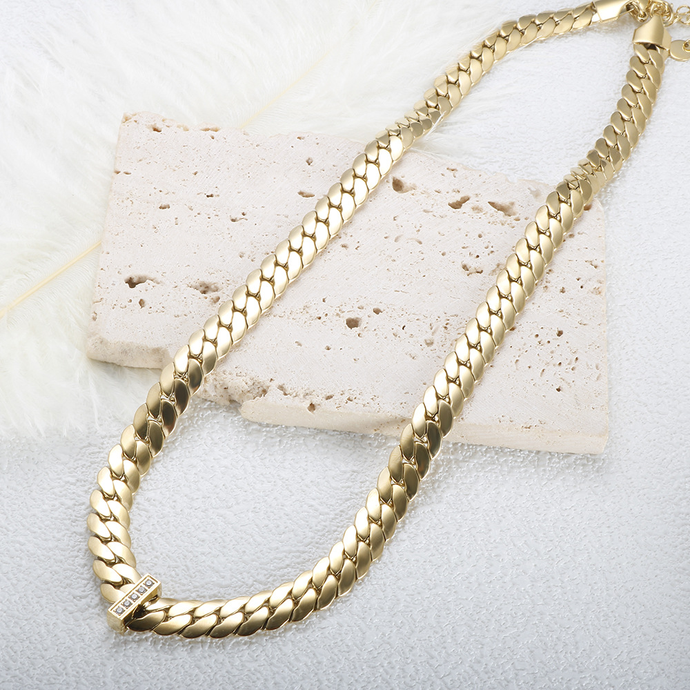 4mm-9mm Stainless Steel Snake Chain Necklace Bracelet 18K Real Gold Plated Jewelry