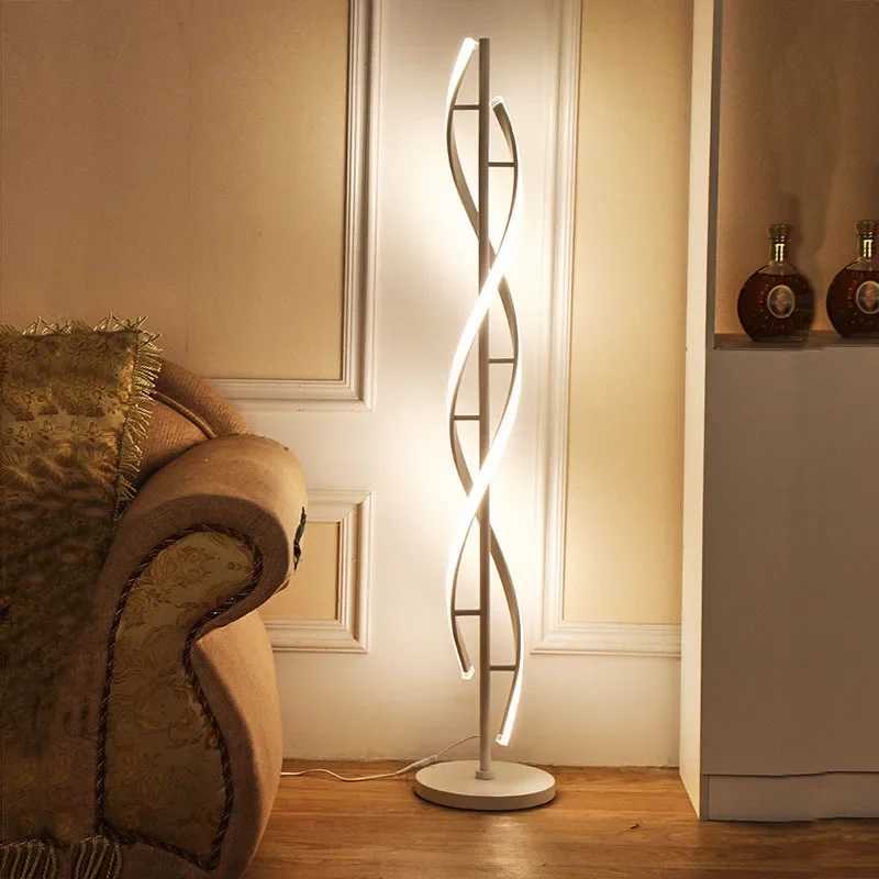 2025 Nordic Postmodern LED Floor Lamp RGB Livingroom Bedroom Study Hotel Line Without Main Light Spiral Vertical Luxury Corner L M251119
