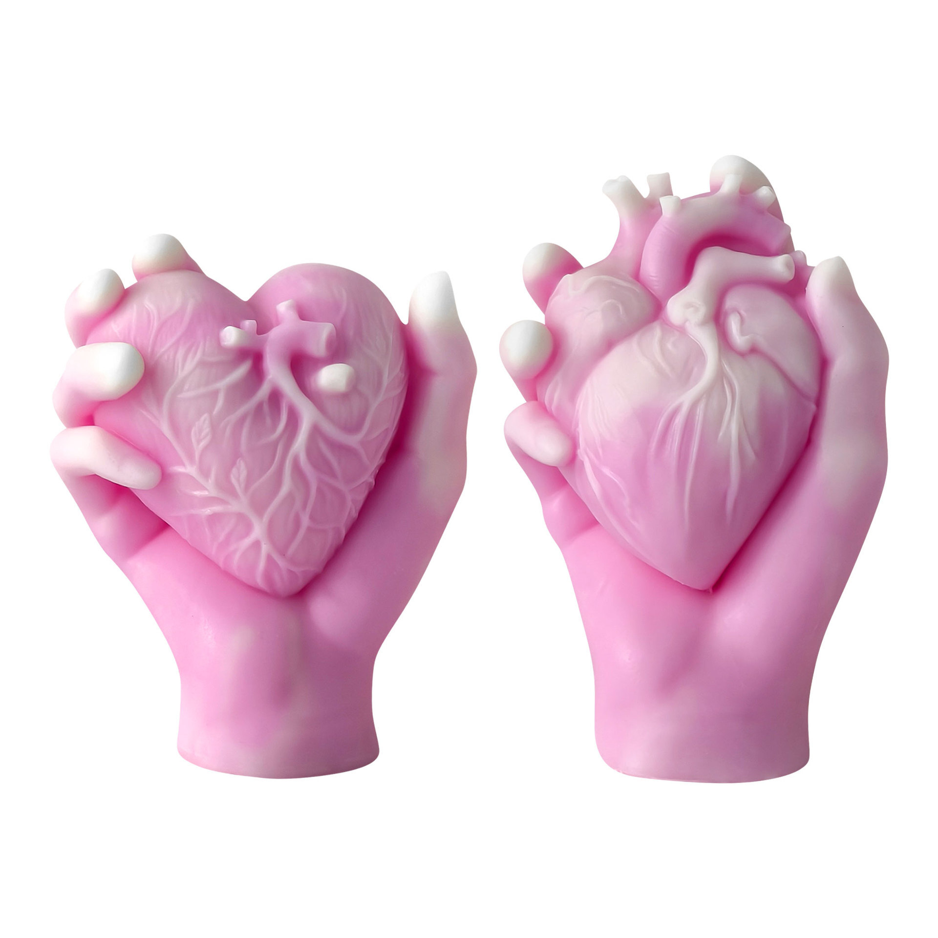 Heart-Shaped Aromatherapy Candle Decorative Silicone Mold DIY Handheld Heart-Shaped Plaster Mold
