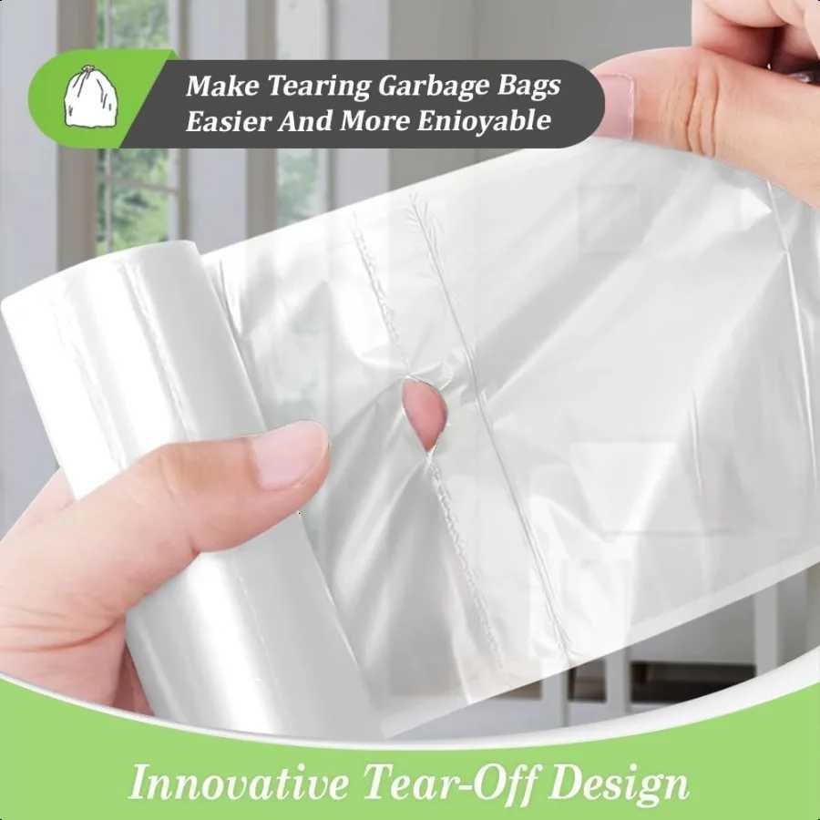 5 Gallon 100 Counts Strong Trash Bags Garbage Bags Bathroom Trash Can Bin Liners Small Plastic Bags for Home Office Kitchen Kit C251119